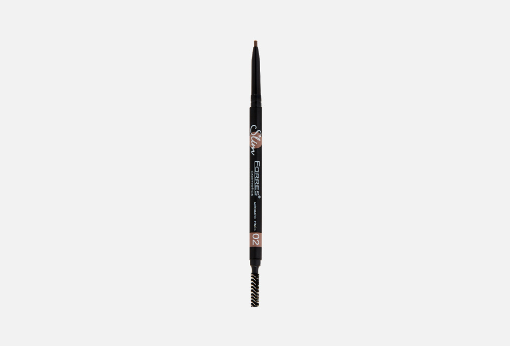 Механический карандаш для бровей c тонким стержнем и щеточкой FARRES, цвет коричневый