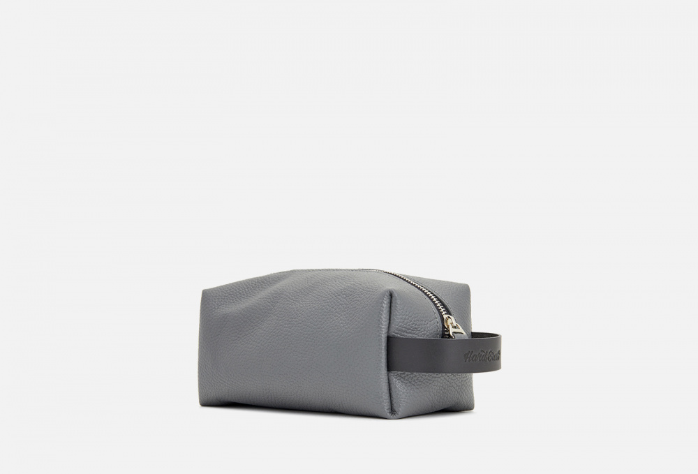 Дорожная косметичка HARD CRAFT Travel Case Made Of Genuine Leather, Grey 1 мл