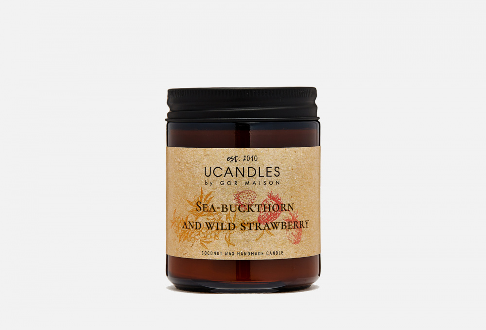Ароматическая свеча UCANDLES Sea-buckthorn And Wild Strawberry Chez Maman 190 гр