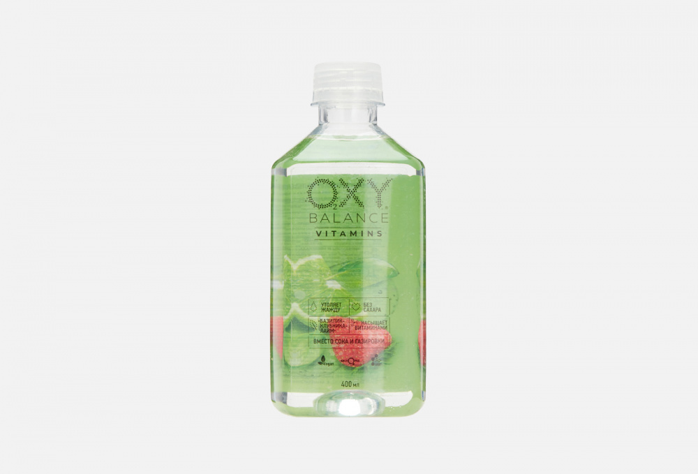 Напиток на основе артезианской воды со вкусом базилик-клубника-лайм OXY BALANCE Vitamins 400 мл
