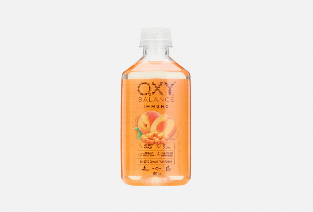 Напиток на основе артезианской воды со вкусом абрикос-облепиха OXY BALANCE Immuno 400 мл