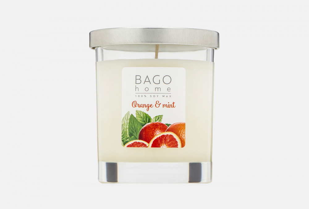 Ароматическая свеча BAGO HOME Orange & Mint 132 гр