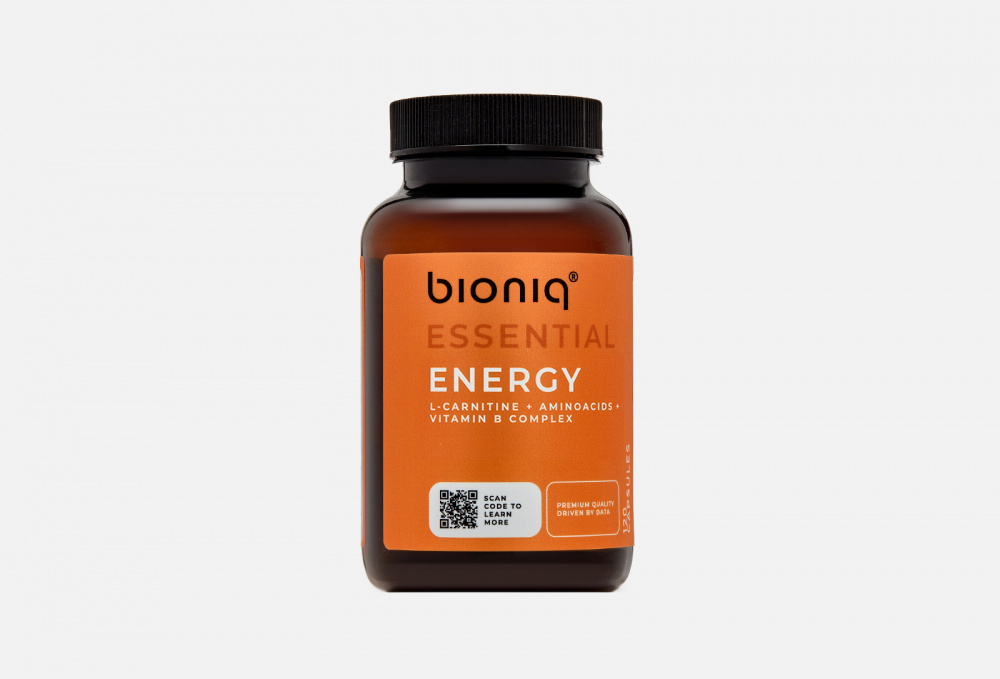 БАД для энергии и бодрости BIONIQ Energy L-карнитин, Витаминны Группы B 120 шт