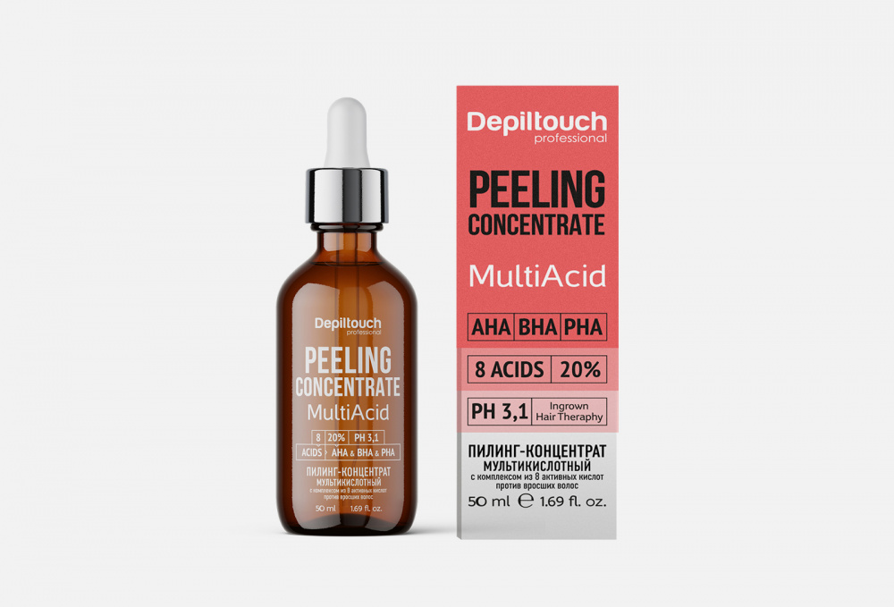 Пилинг-концентрат против вросших волос DEPILTOUCH PROFESSIONAL Peeling Concentrate Multi-acid 50 мл
