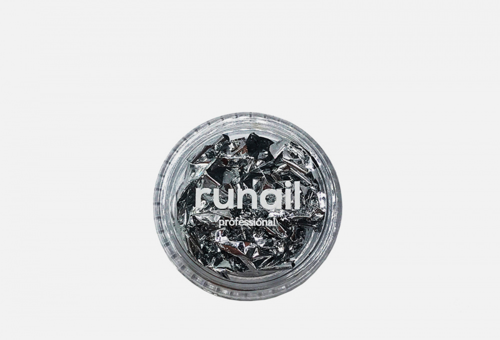 фото Дизайн для ногтей поталь серебро runail professional