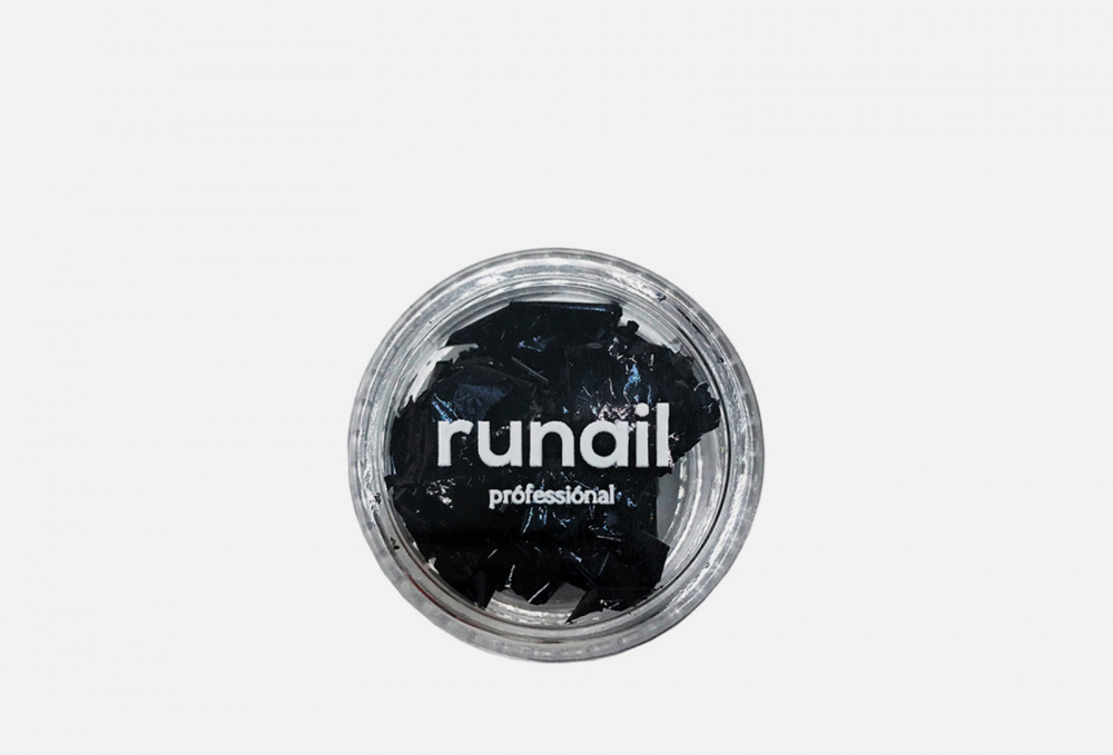 фото Дизайн для ногтей поталь черная runail professional