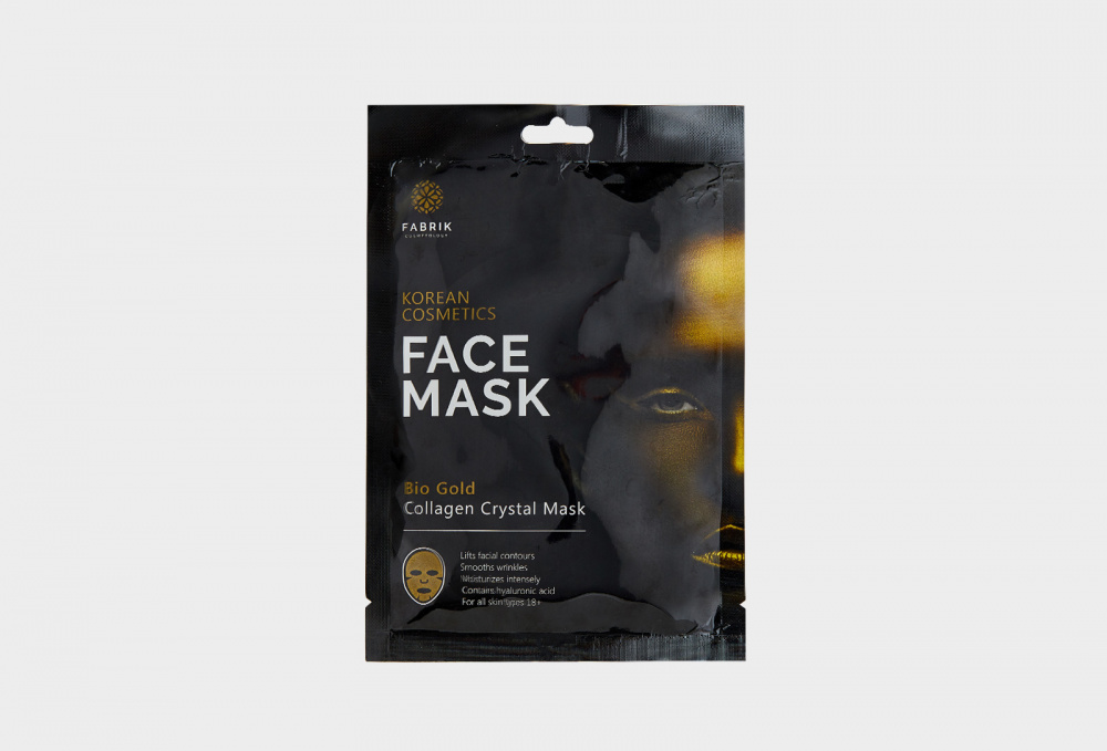 Маска для лица гидрогелевая с био золотом FABRIK COSMETOLOGY Bio Gold Collagen Crystal Mask 1 шт