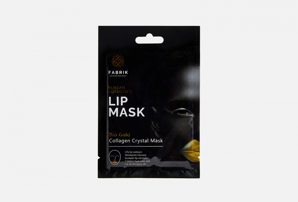 Маска для губ гидрогелевая с био золотом FABRIK COSMETOLOGY Lip Mask Bio Gold Collagen Crystal Mask 1