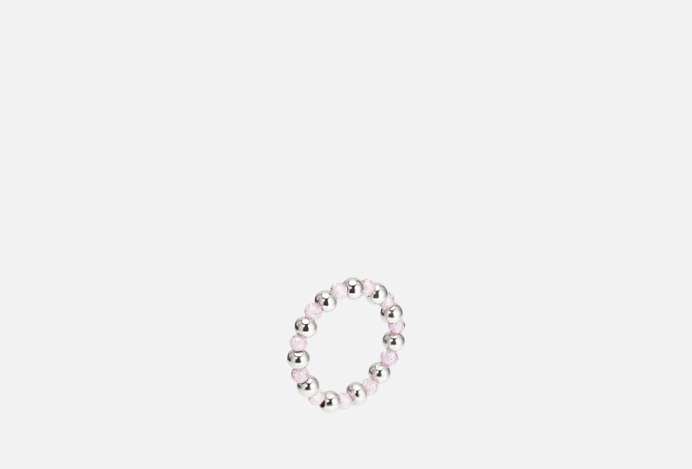 Кольцо нежно-розовое MARENGO Из Фианитов И Стали 17-18 размер