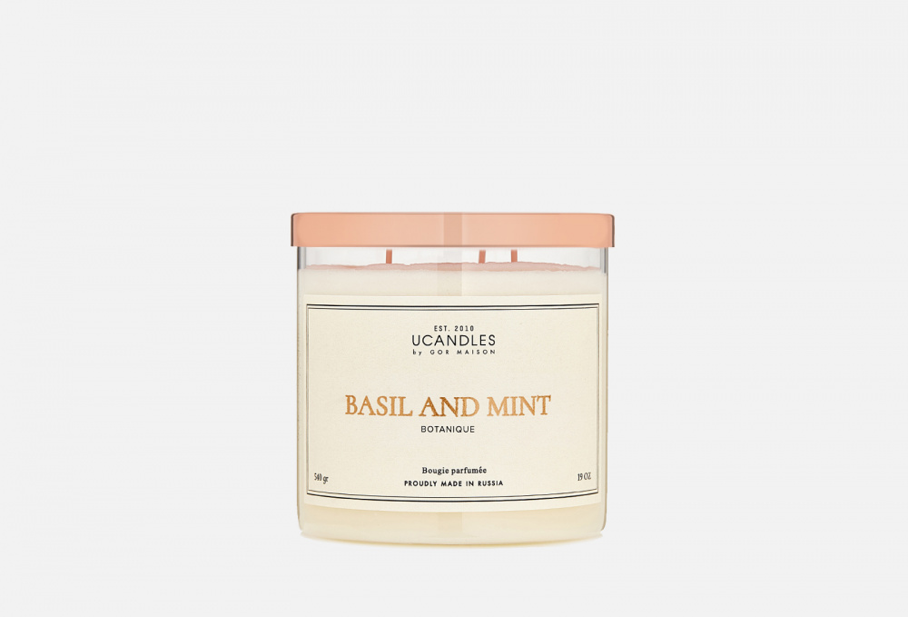 Свеча парфюмированная в стакане UCANDLES Basil And Mint 540 гр