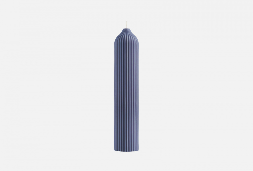 Свеча декоративная синего цвета, 25,5 см TKANO