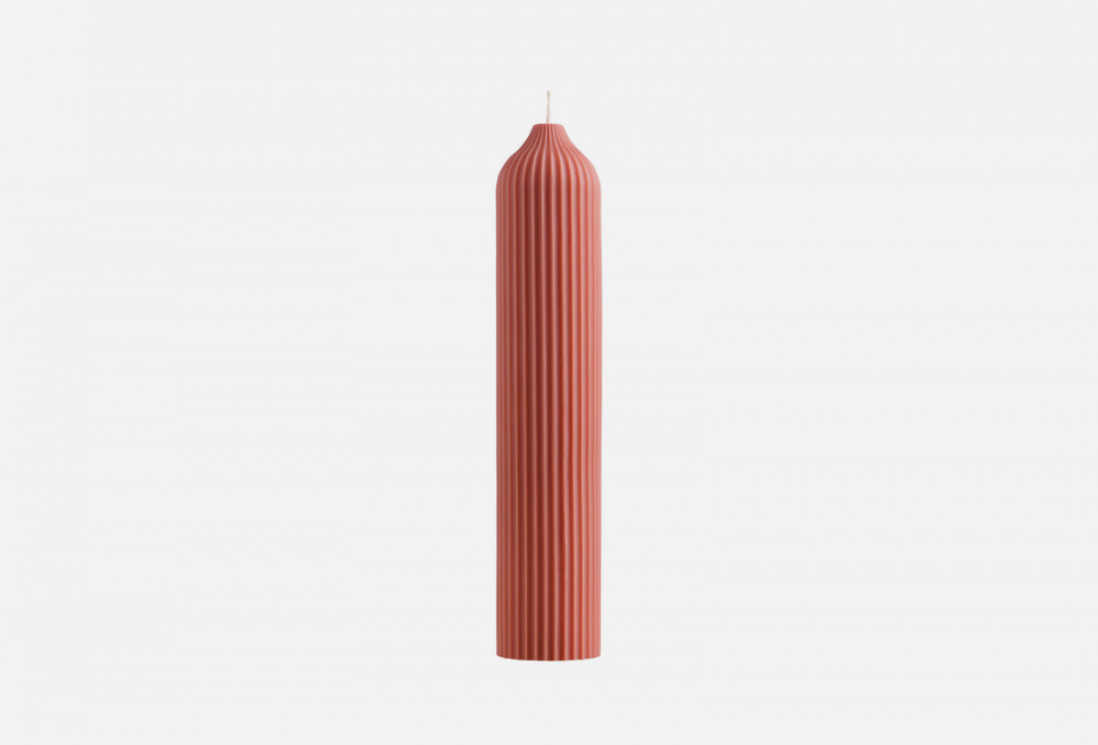 Свеча декоративная терракотового цвета, 25,5 см TKANO