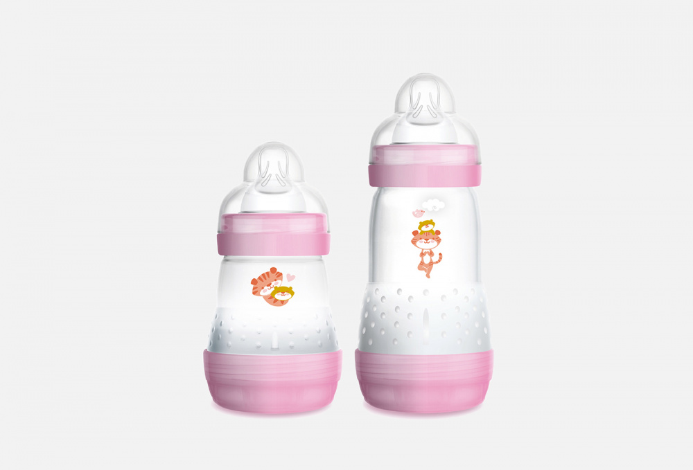 НАБОР: Бутылочки для кормления 0+ и 2+ месяцев MAM
