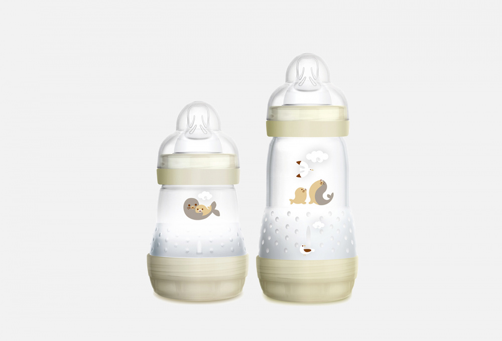 НАБОР: Бутылочки для кормления 0+ и 2+ месяцев MAM - фото 1