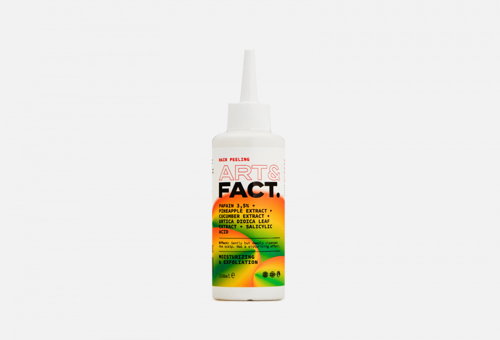 Очищающий и увлажняющий энзимный пилинг для кожи головы и волос ART & FACT Papain3,5%+pineapple Extract+cucumber Extract 150 мл