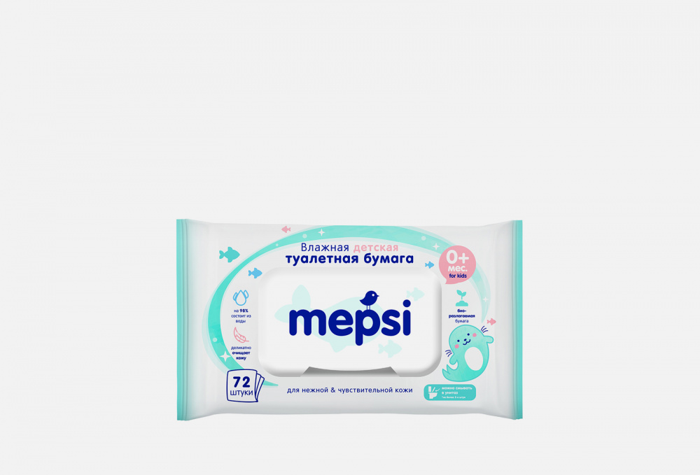 Влажная туалетная бумага MEPSI