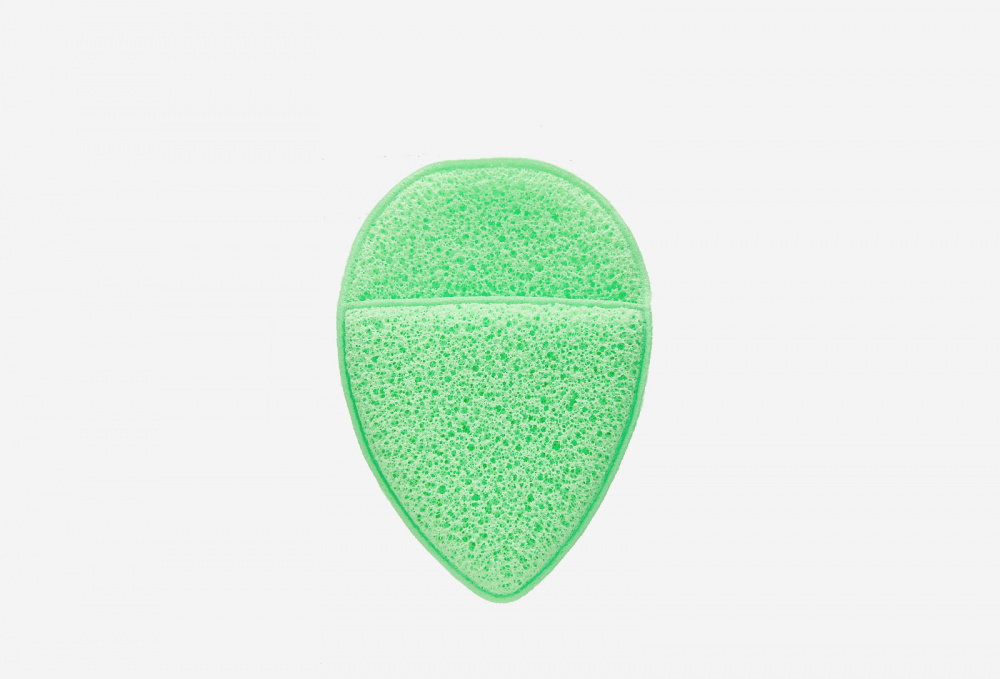 Спонж-губка для умывания SHINEWELL, цвет зеленый - фото 1