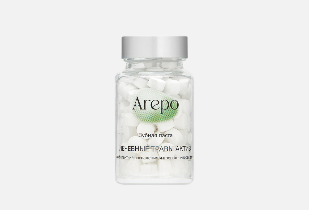 Зубная паста в таблетках AREPO Toothpaste Healing Herbs Assets 110 шт 