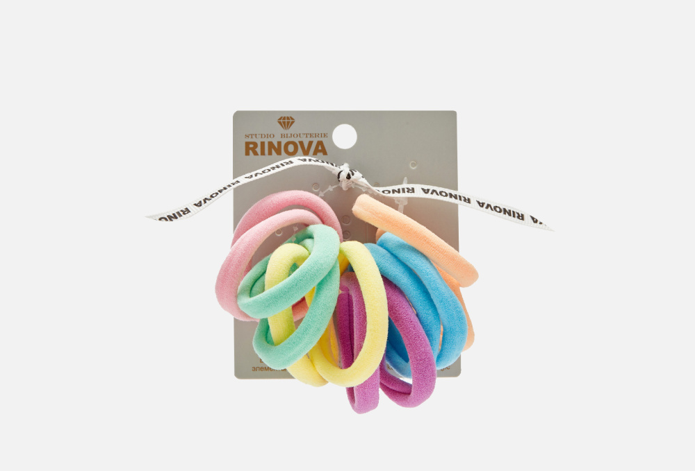 Набор эластичных резинок для волос RINOVA Разноцветные 12 шт