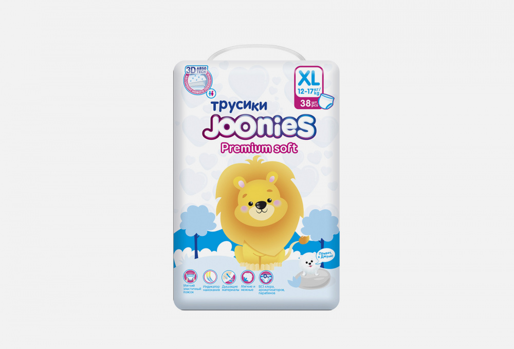 Подгузники-трусики JOONIES Premium Soft 12-17 Кг 38 шт