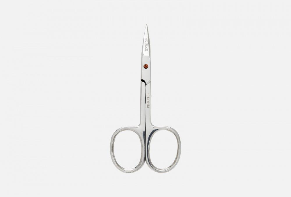 Ножницы маникюрные универсальные для ногтей и кутикулы DI VALORE Universal Manicure Scissors/ For Nails And Cuticles/ Shiny/ Length / Straight Blades 1 шт