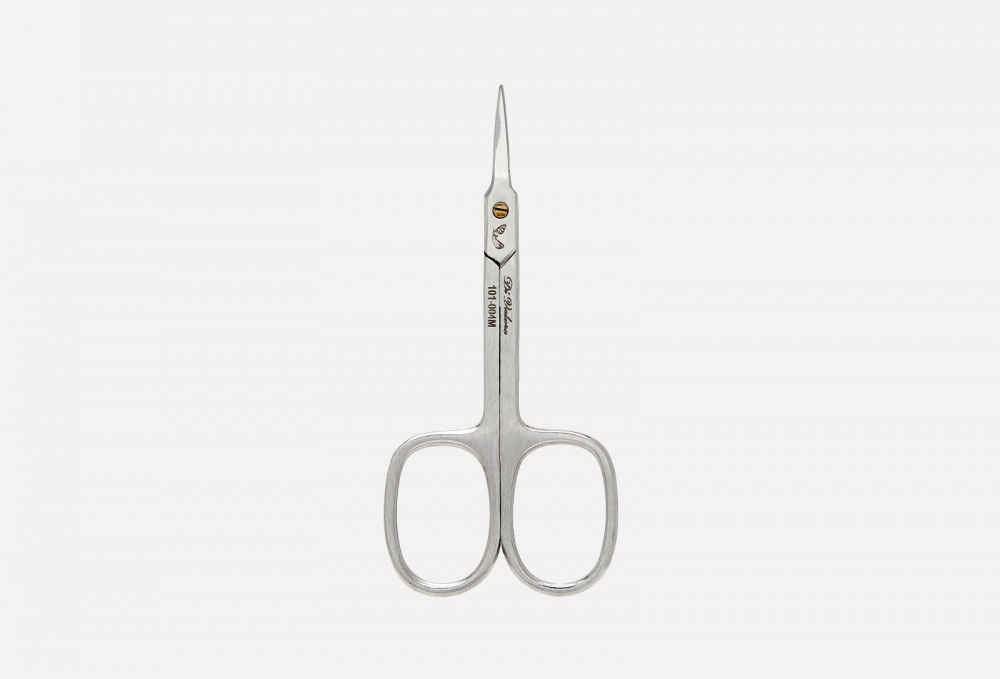 Ножницы маникюрные для кутикулы DI VALORE Manicure Scissors/ Cuticle/ Shiny/ Length / Curved Blades 1 шт