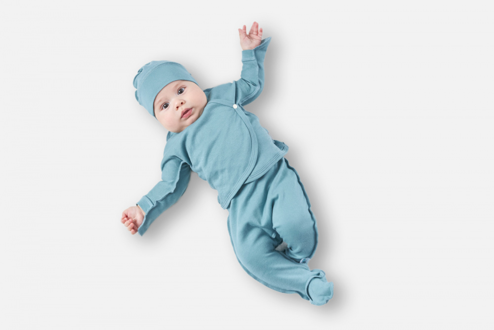 Комплект детской одежды LEMIVE Интерлок, Бирюзовый 18-56 размер