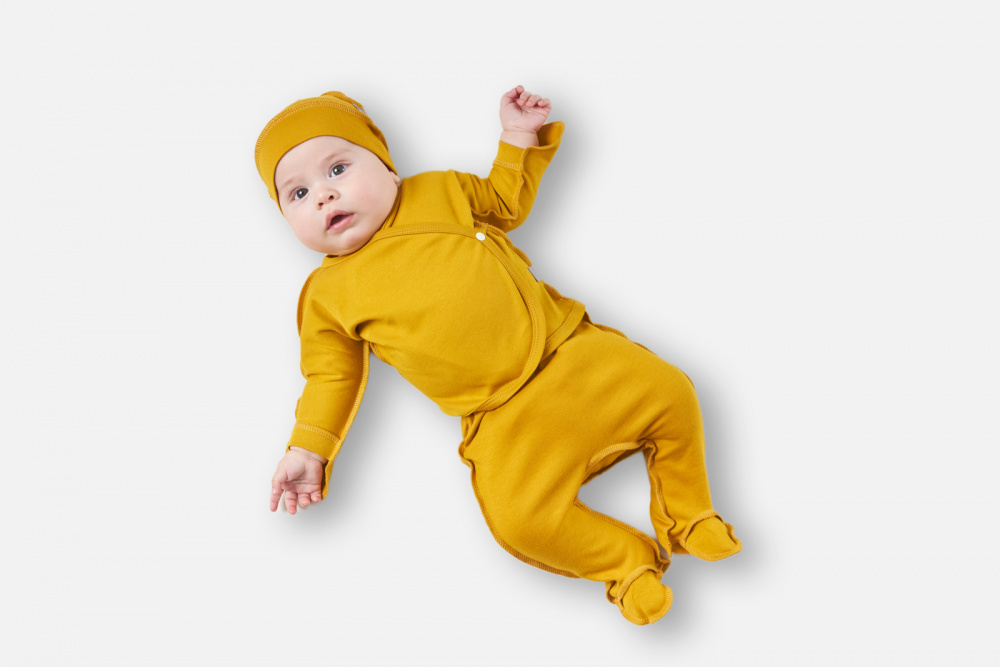 Комплект детской одежды LEMIVE Интерлок, Горчичный 20-62 размер