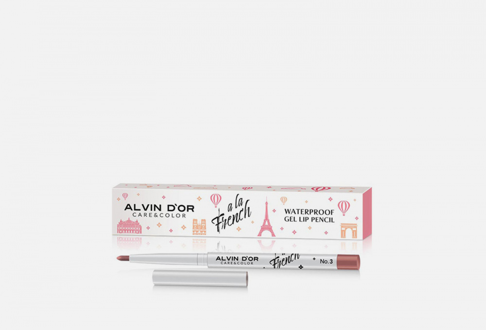 Карандаш для губ ALVIN D'OR Waterproof Gel Lip Pencil 0.29 гр