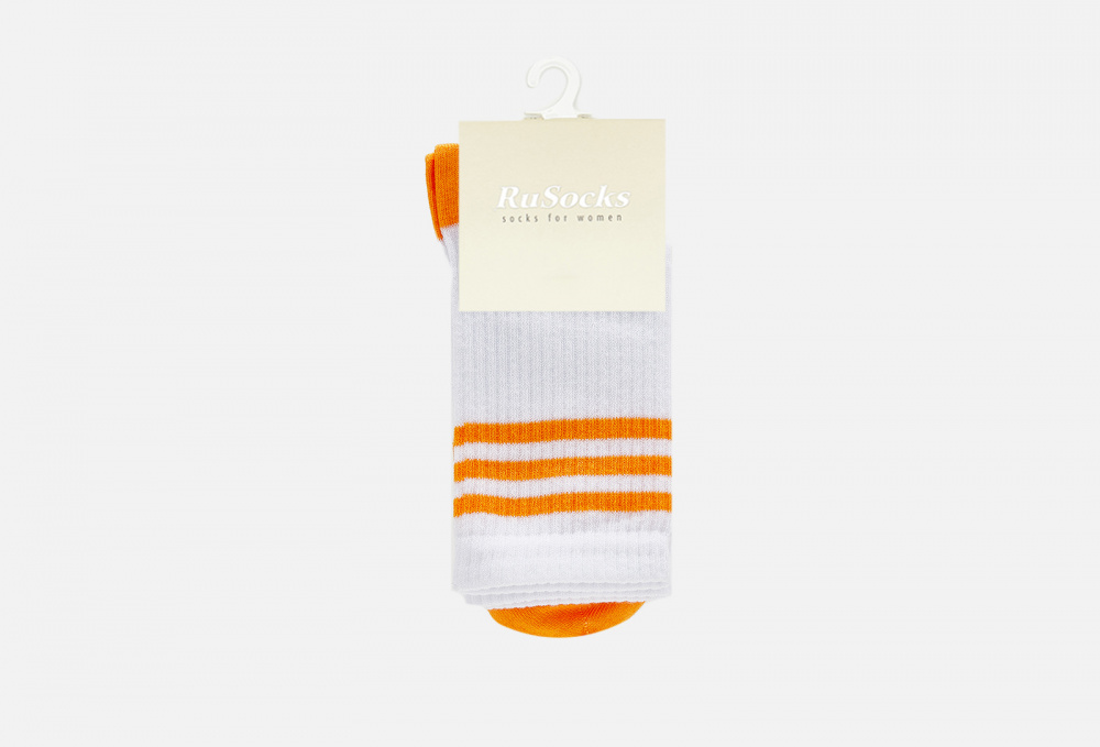Носки RUSOCKS Белый,оранжевый 37-38 размер