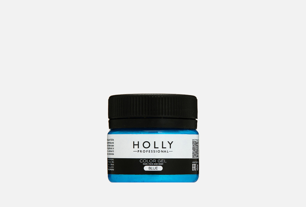 Грим на гелевой основе для лица, волос и тела HOLLY PROFESSIONAL, цвет синий - фото 1