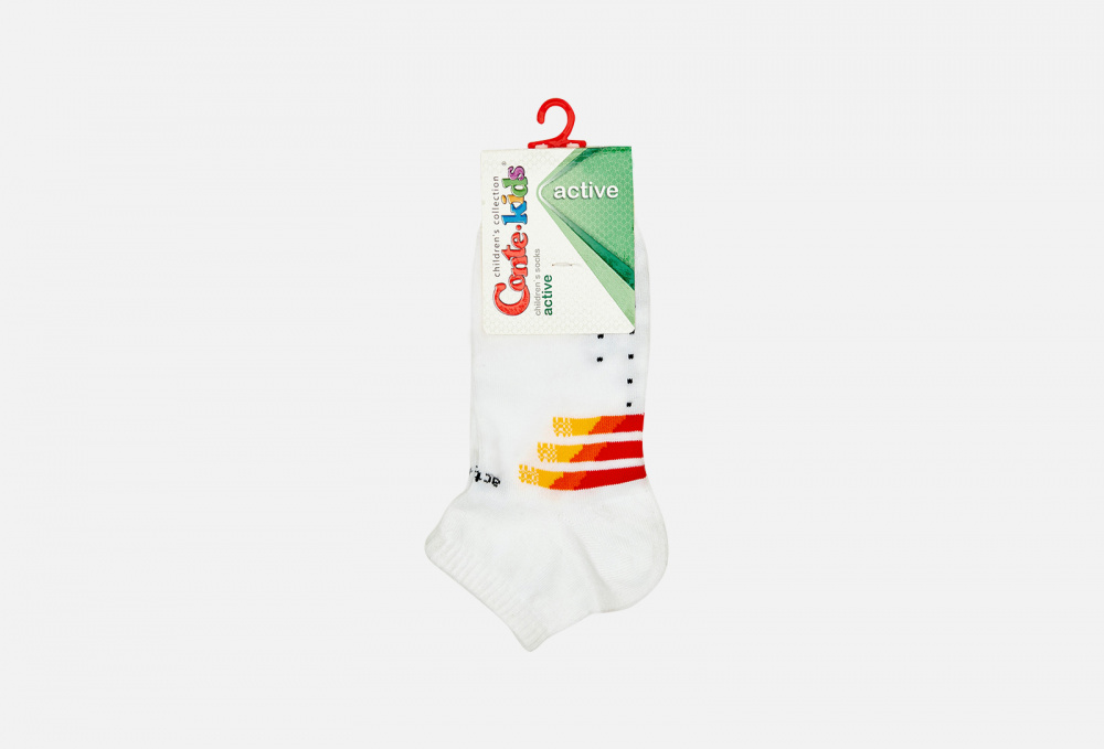 Носки детские CONTE-KIDS Active Белый, Красный 33-35 размер