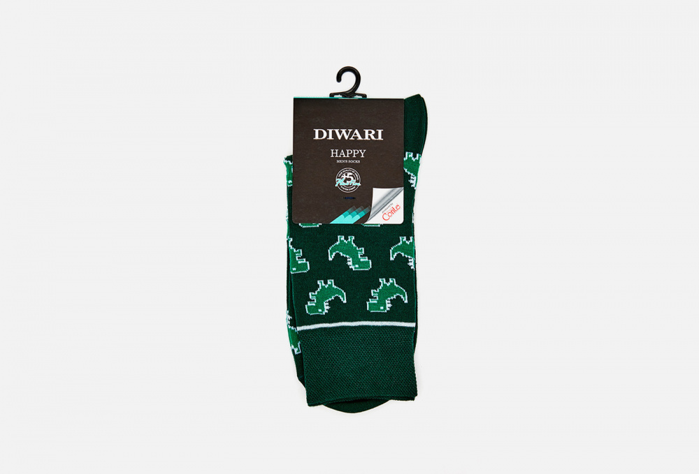 Носки DIWARI Happy, Темно-зеленый 44-45 размер