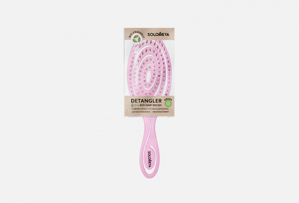 Купить Подвижная био-расческа для волос, светло-розовая, SOLOMEYA