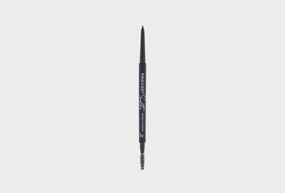 Ультратонкий карандаш для бровей PROVOC, цвет коричневый