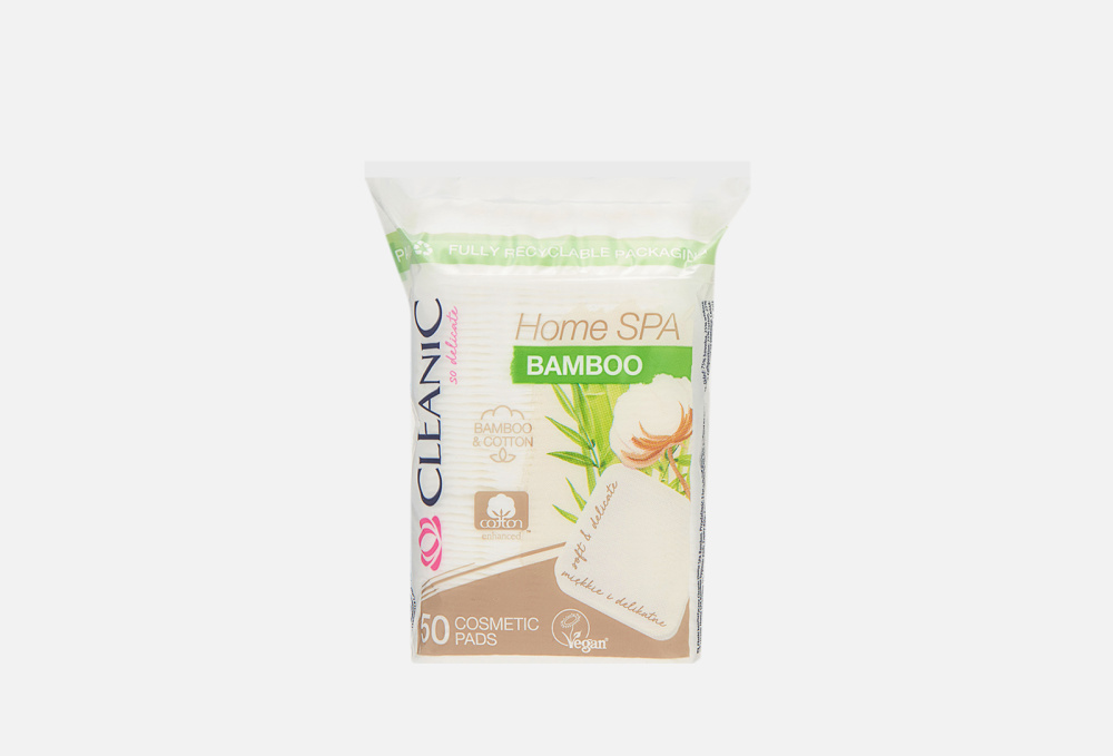 Ватные диски CLEANIC Home Spa Bamboo 50 шт 