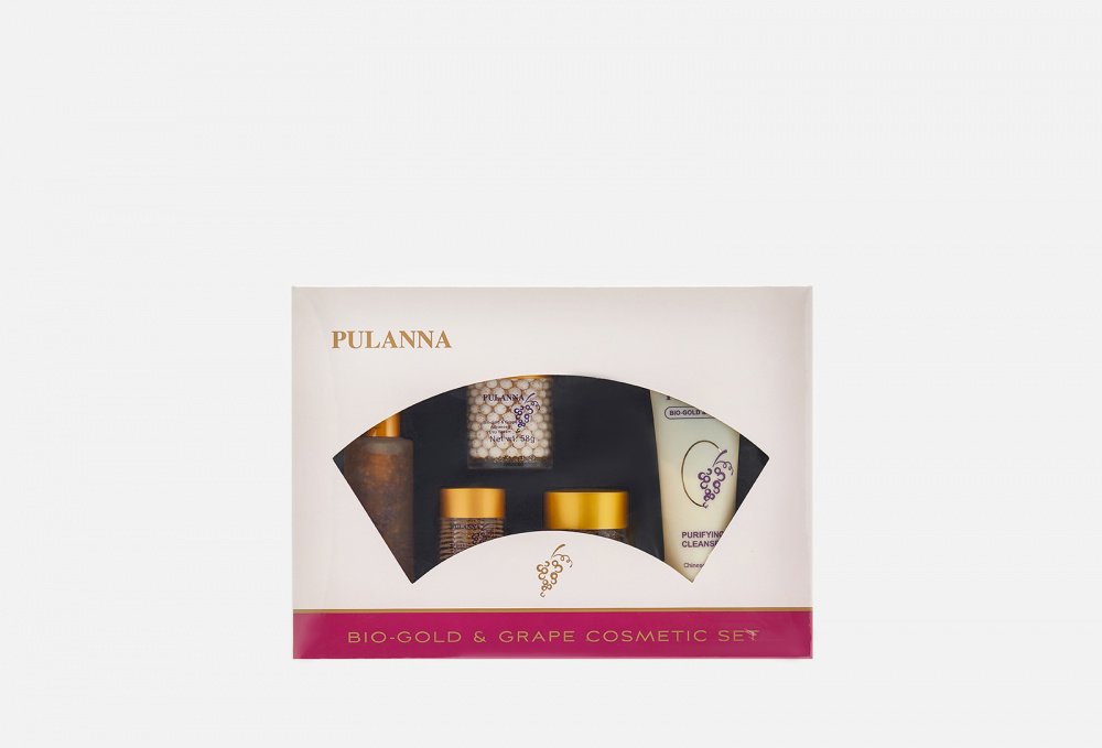Подарочный набор для лица Био-Золото и Виноград PULANNA A Bio-gold & Grape Cosmetics Set 257 гр