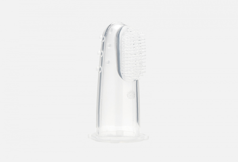 Зубная щетка первая силиконовая с массажными выступами 0+ CANPOL BABIES - фото 1