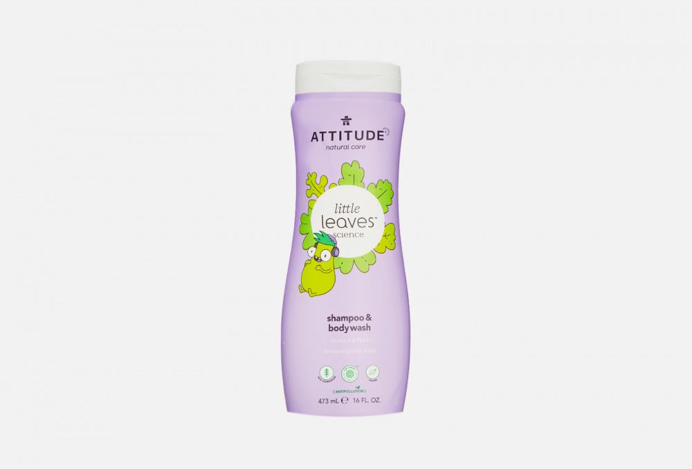 цена Детский шампунь-гель для купания ATTITUDE Vanilla And Pear Baby Shampoo-gel 473 мл