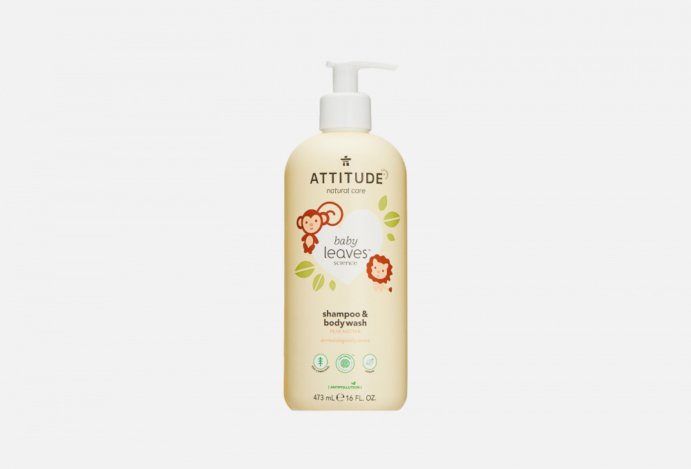 цена Детский шампунь-гель для купания ATTITUDE Baby Shampoo Gel 473 мл