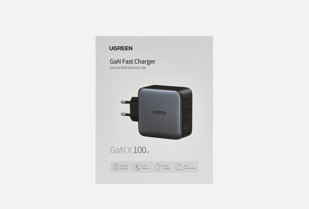 Сетевое зарядное устройство UGREEN Usb A And 3 Usb C 100w Gan Tech Fast Charger 1 шт