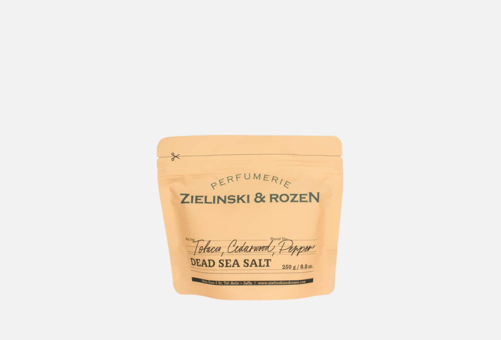 Соль Мертвого моря ZIELINSKI & ROZEN Tobacco, Cedarwood, Pepper 250 гр