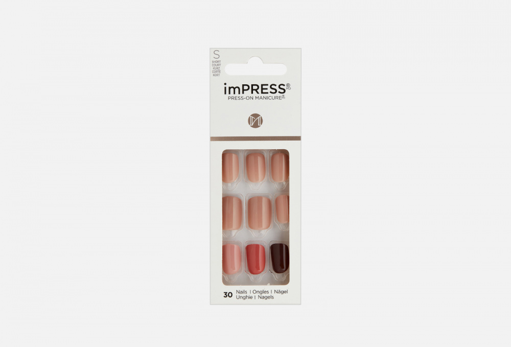 Накладные ногти KISS NEW YORK PROFESSIONAL Impress Manicure Accent Shades Of Sunset 30 шт