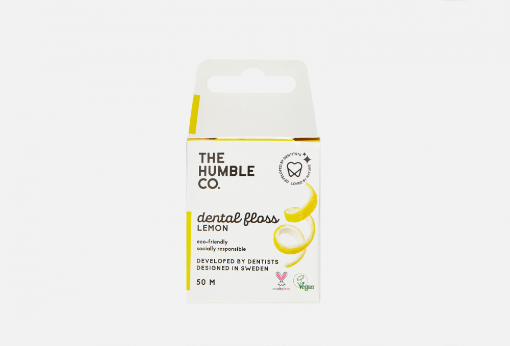 Зубная нить, лимон 50м THE HUMBLE CO