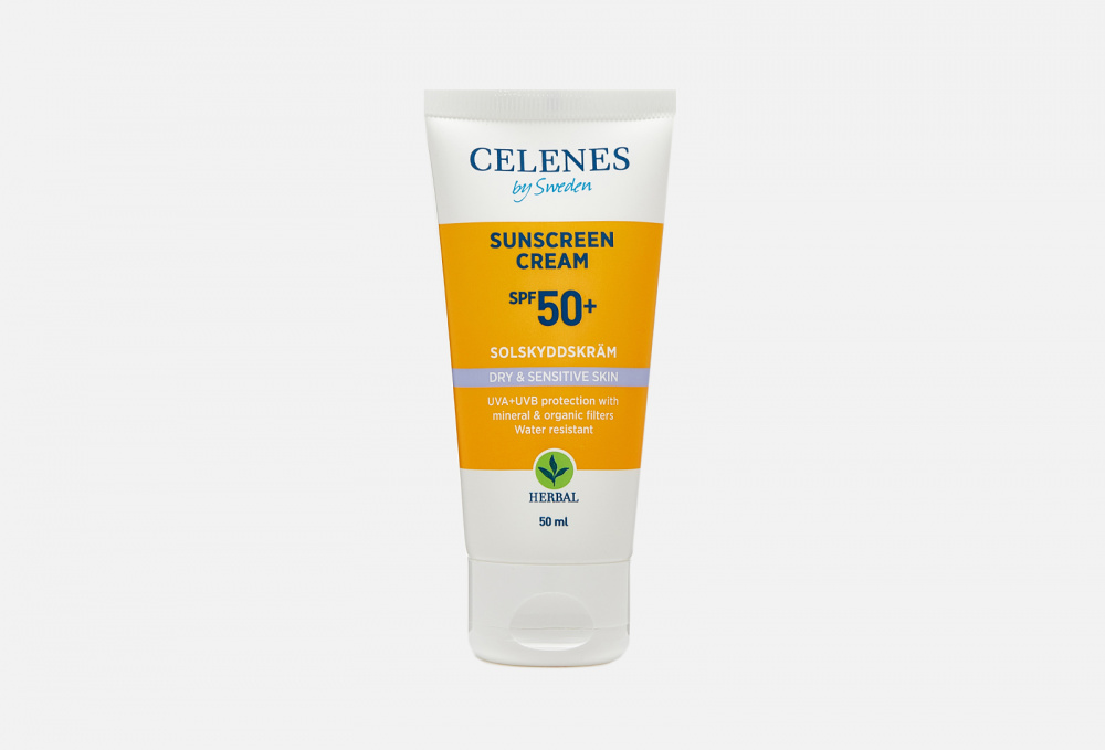 Солнцезащитный крем для лица SPF50+ CELENES Dry & Sensitive Skin 50 мл