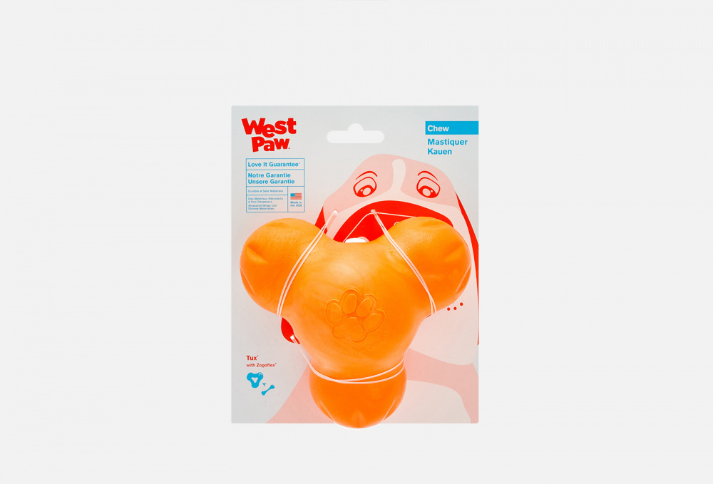 Игрушка для собак средних пород для лакомств, оранжевая ZOGOFLEX
