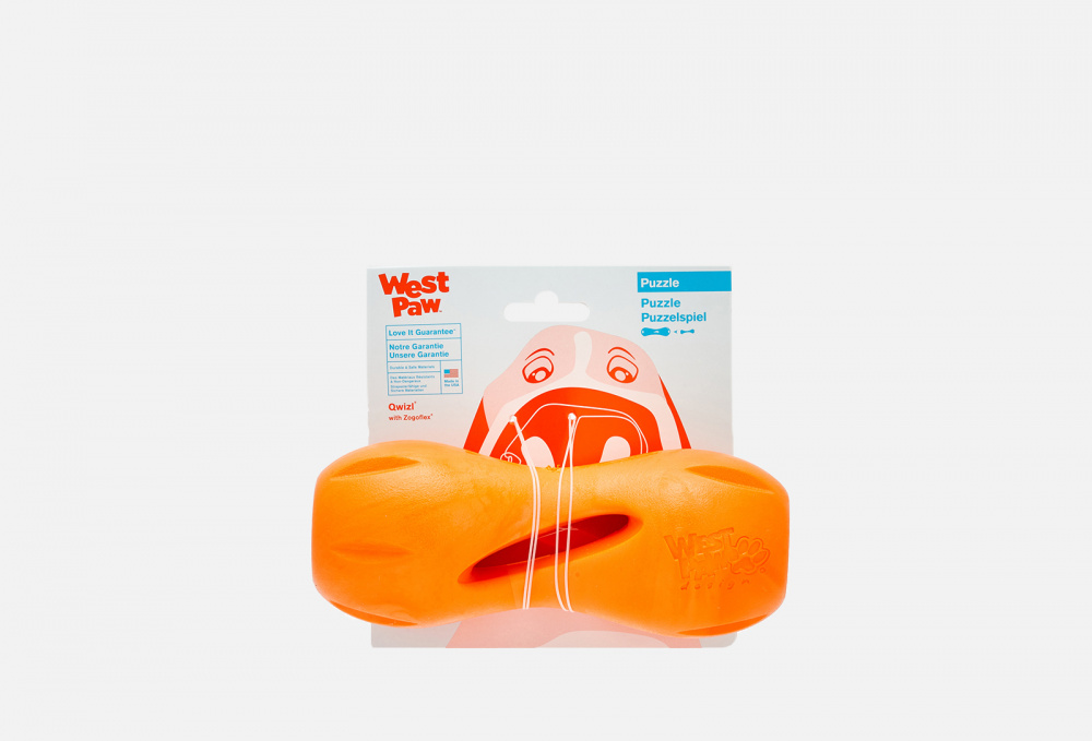 Игрушка для собак средних пород под лакомства, оранжевая ZOGOFLEX - фото 1