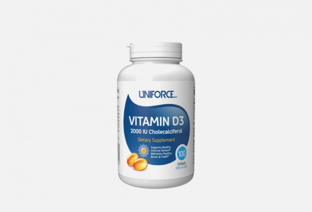 Капсулы UNIFORCE Vitamin D3 100 мл cal mag citrate with vitamin d3