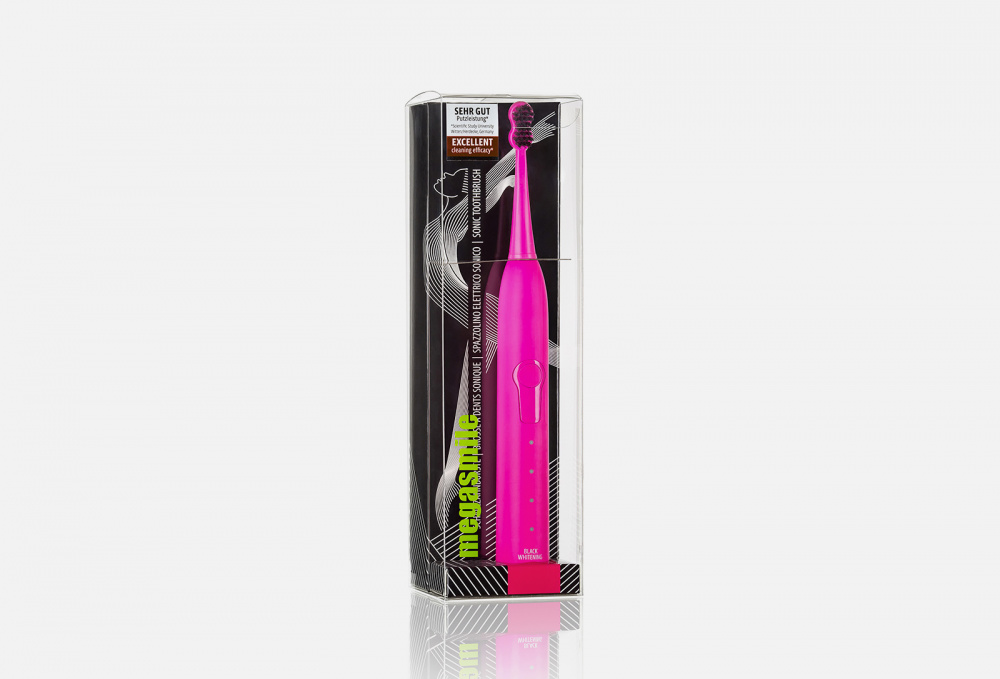 Электрическая звуковая зубная щетка MEGASMILE Sonic Black Whitening Ii Electric Toothbrush Pink 1 шт