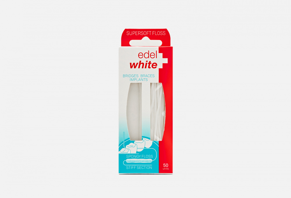 фото Зубная нить, 50шт edel+white